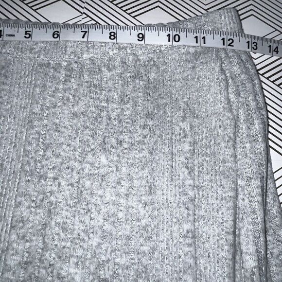 Umgee Ribbed Skirt Size Small‎ Gray Pull On High Waist Side Slit - Picture 3 of 6